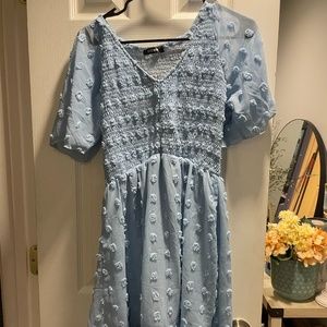 V neck short sleeve dress